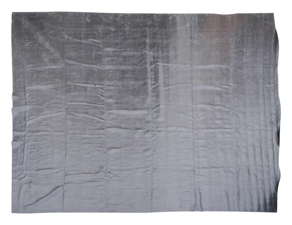 BLACK WOVEN LEATHER AREA RUGBlack