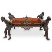 BLACKAMOOR FIGURAL FOOTED TRAY