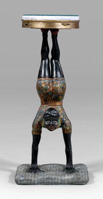 Blackamoor pedestal, carved and