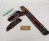 BLACKFOOT INDIAN BEADED BELT &