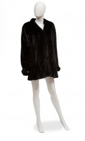 BLACKGLAMA MINK FUR COATBlackg