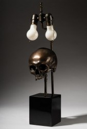 BLACKMAN CRUZ SKULL TABLE LAMP