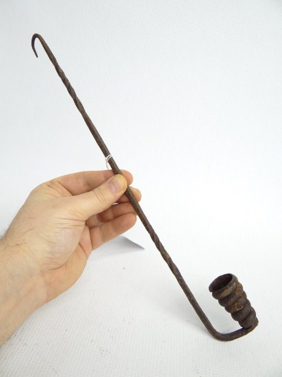 Blacksmith made iron loom light. 15