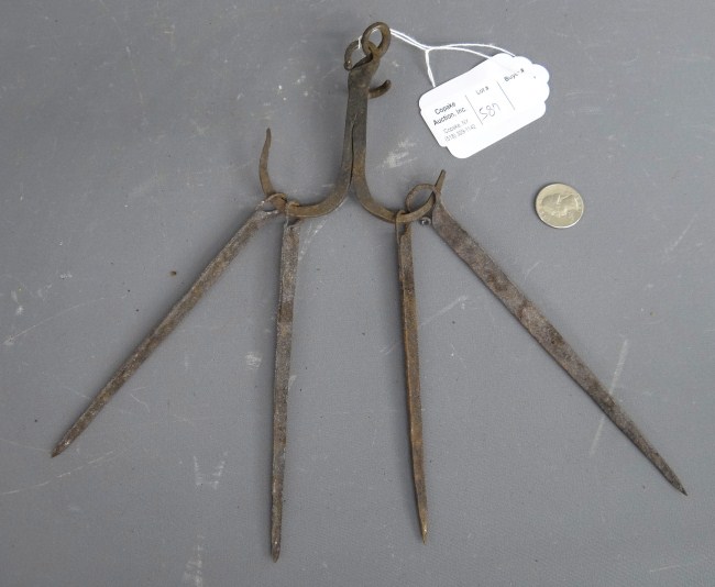 Blacksmith made iron skewer with