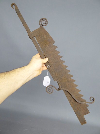 Blacksmith made iron trammel with