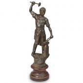 BLACKSMITH MIXED METAL STATUED