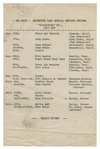 BLACKSTONE USO SHOW ARCHIVE.[USO