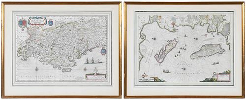 BLAEU - TWO FRAMED FRENCH