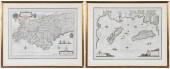BLAEU - TWO FRAMED FRENCH REGI