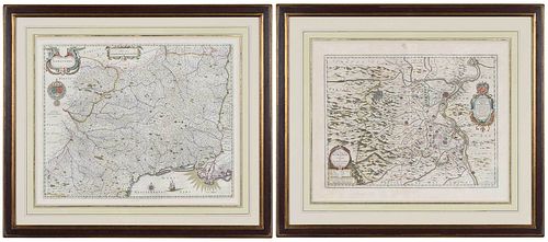 BLAEU - TWO FRAMED FRENCH