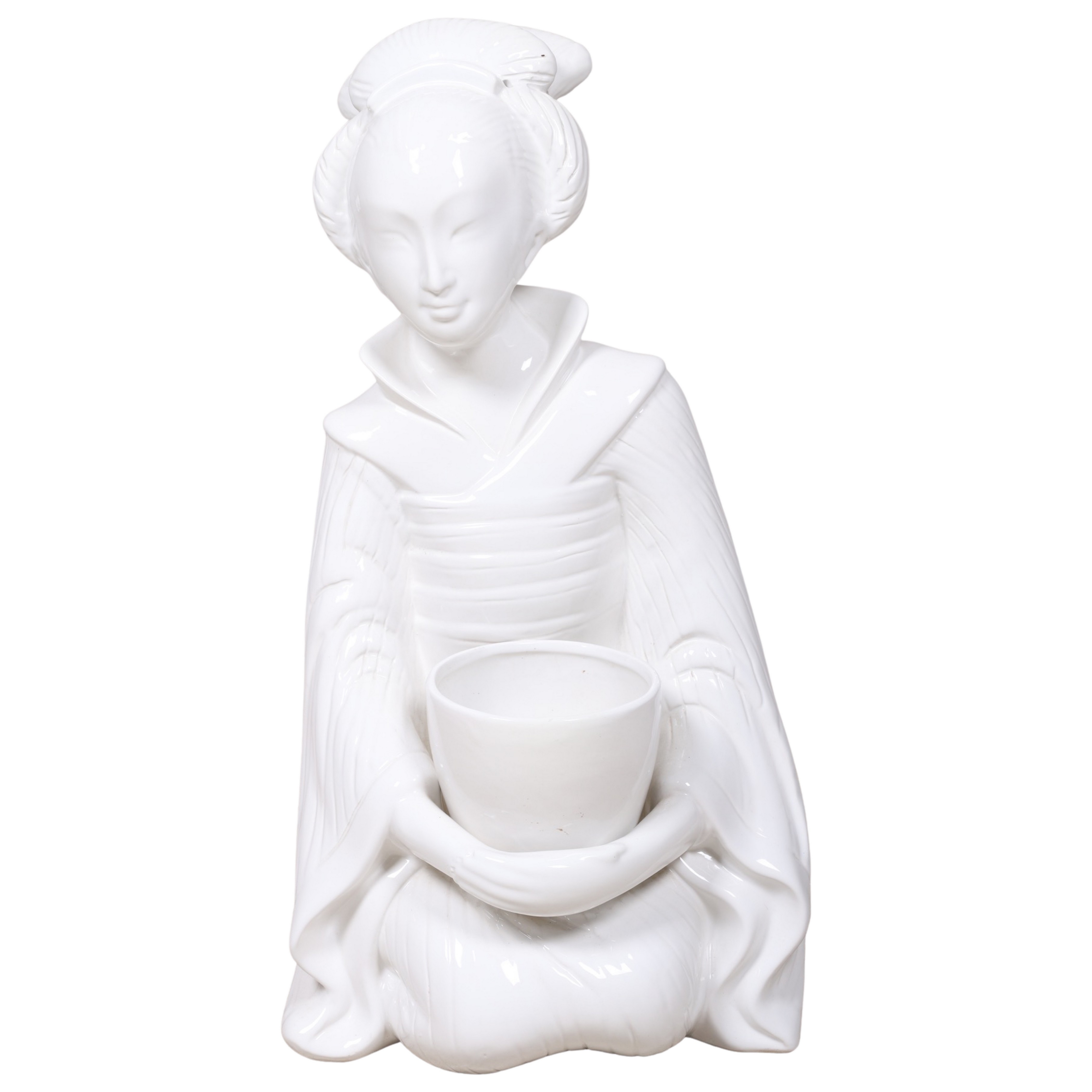 Blanc de Chine figural planter,