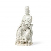 BLANC-DE-CHINE FIGURE OF WENCH