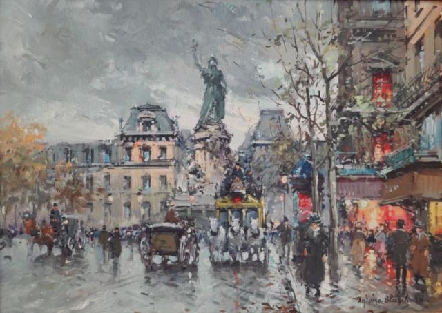 BLANCHARD Antoine. Oil on Canvas of