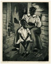 Blanche McVeigh aquatint (Texa