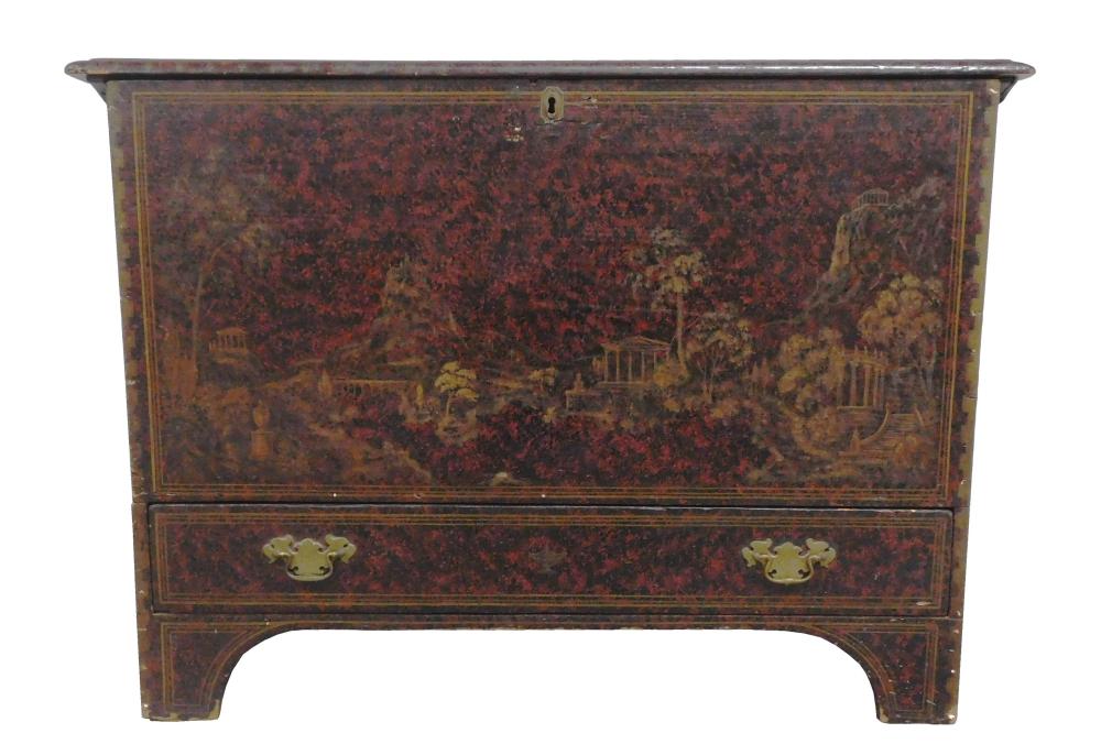 BLANKET CHEST, AMERICAN, MID 19TH