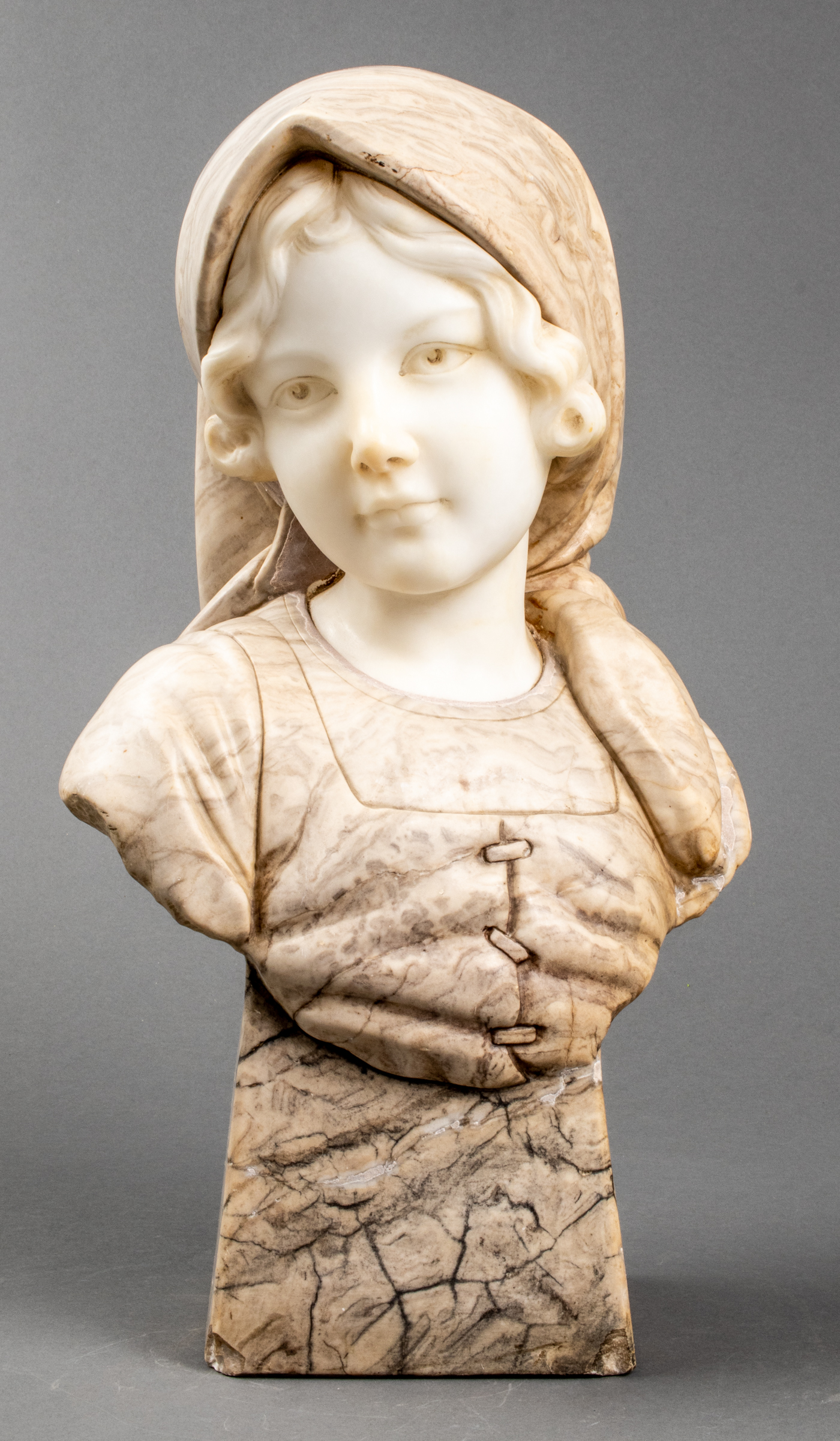 BLASCHE CARVED MARBLE PORTRAIT BUST