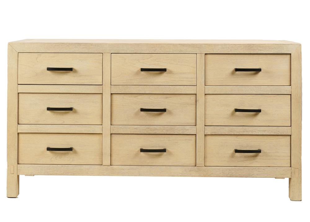 BLEACHED OAK CHEST OF