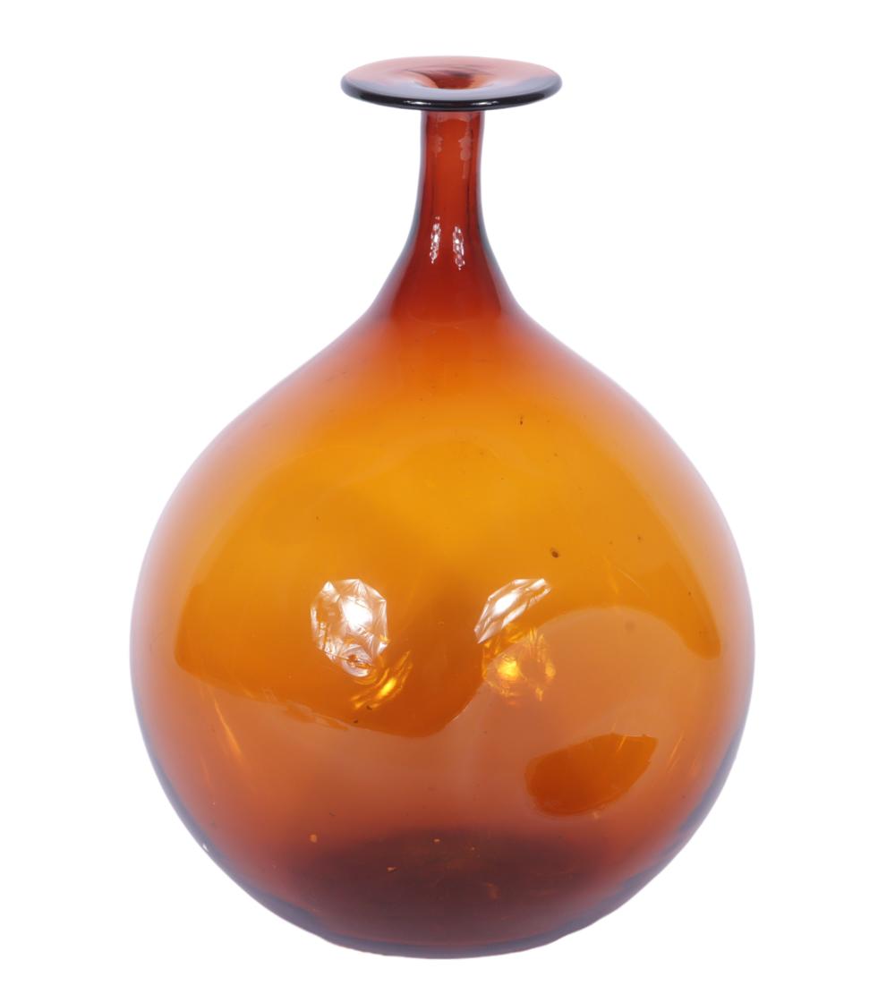 BLENKO #647 LARGE AMBER ART GLASS
