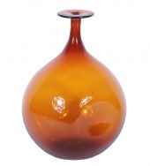 BLENKO #647 LARGE AMBER ART GL