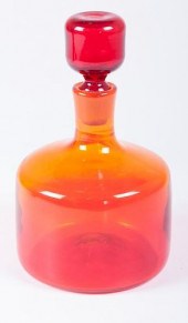 BLENKO AMBERINA GLASS DECANTER