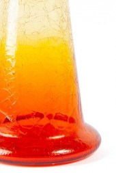 BLENKO CRACKLE AMBERINA DECANT