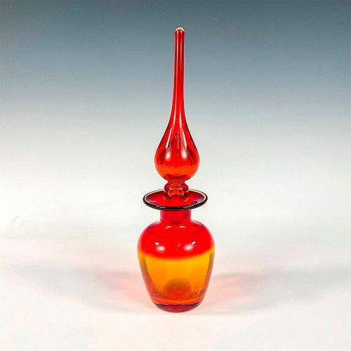 BLENKO GLASS AMBERINA DECANTER WITH