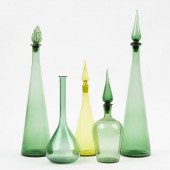 BLENKO GLASS, FIVE ASSORTED AR