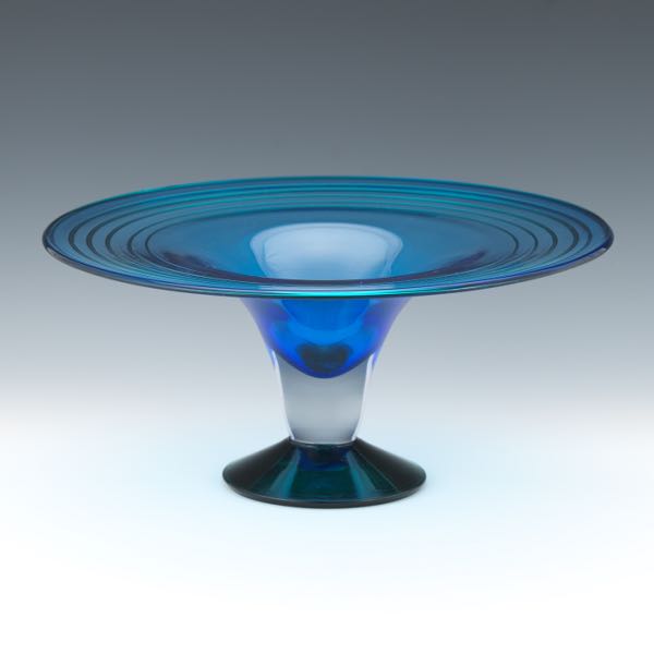 BLENKO VINTAGE ART GLASS BLUE AND