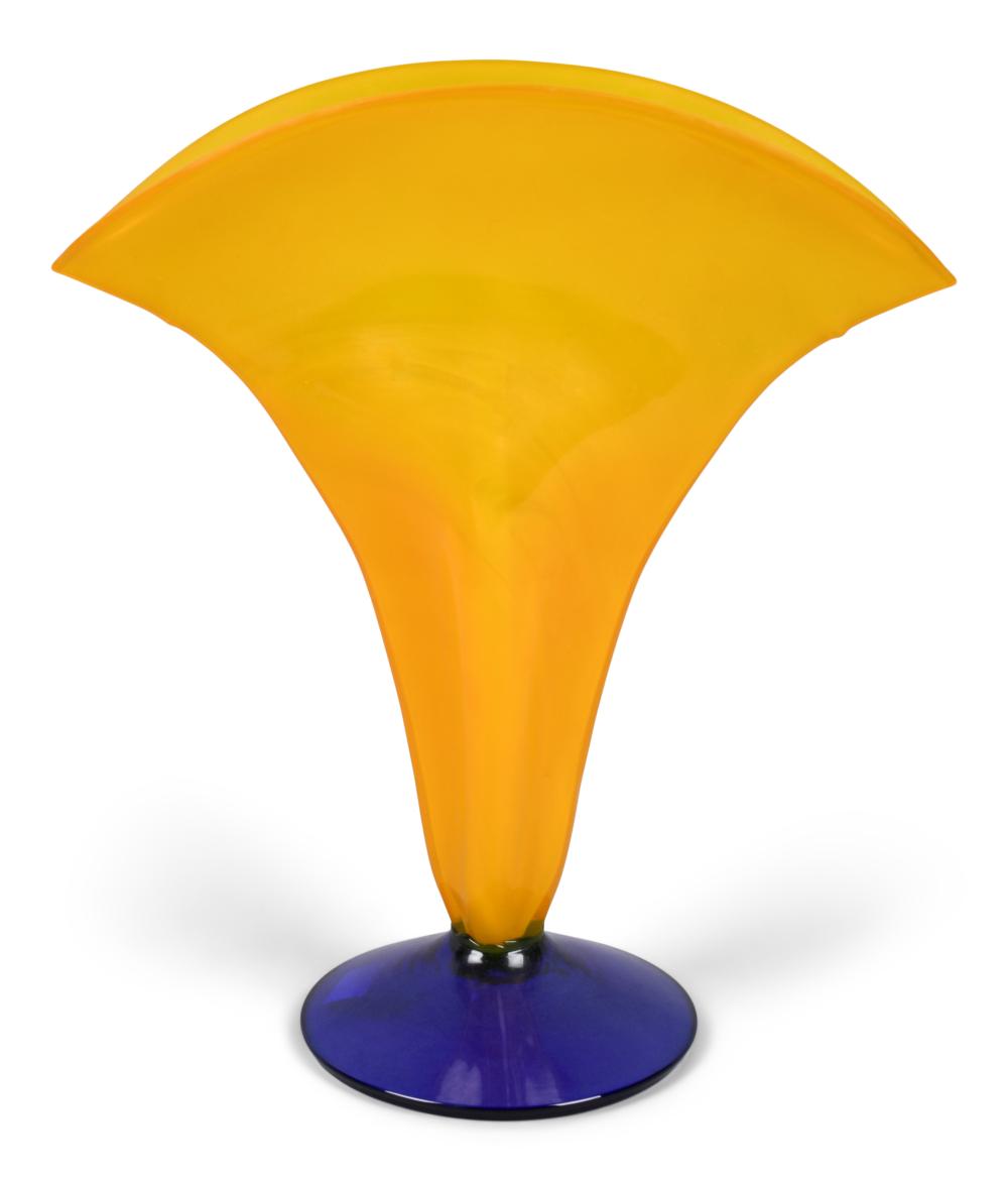 BLENKO YELLOW AND BLUE GLASS