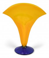 BLENKO YELLOW AND BLUE GLASS V