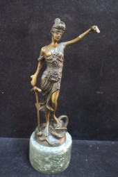 BLIND JUSTICE BRONZE STATUE BY