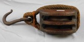 BLOCK AND TACKLE, OAK, IRON, A