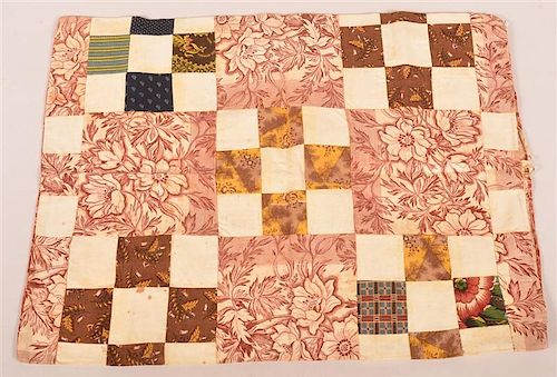 BLOCK PATTERN PILLOW SHAM WITH