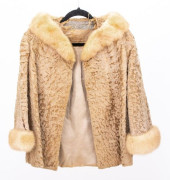 BLONDE PERSIAN LAMB COAT W/ WH