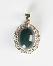 BLOODSTONE AND FOURTEEN KARAT