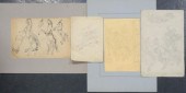BLOOM Hyman. 4 Drawings on Pap