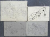 BLOOM Hyman. 4 Drawings on Pap