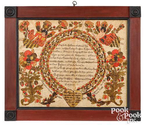 BLOUSY ANGEL ARTIST FRAKTUR BIRTH