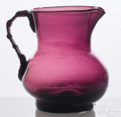 BLOWN AMETHYST GLASS CREAMER,