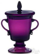 BLOWN AMETHYST GLASS LOVING CU