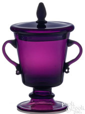 BLOWN AMETHYST GLASS LOVING CU