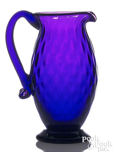 BLOWN AMETHYST GLASS QUILTED