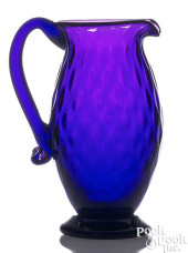 BLOWN AMETHYST GLASS QUILTED C