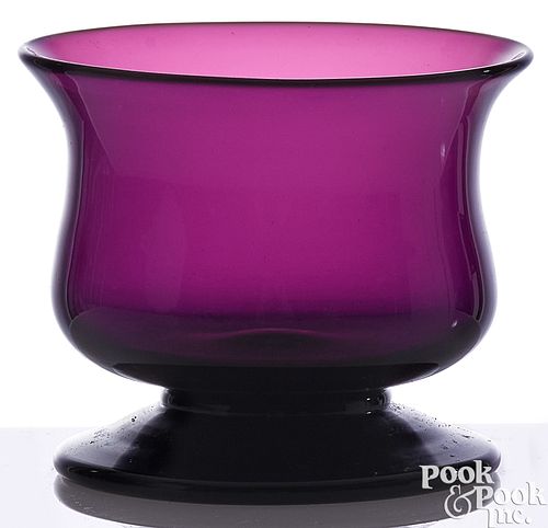 BLOWN AMETHYST GLASS SALT