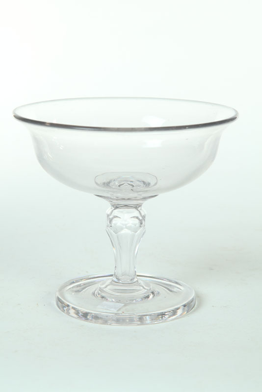 BLOWN AND CUT COMPOTE  American 