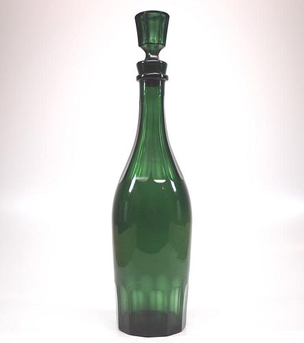 BLOWN AND CUT DECANTERA mid 19th