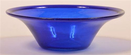 BLOWN COBALT BLUE GLASS FLARED SIDE