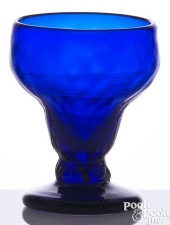 BLOWN COBALT GLASS PATTERN MOL