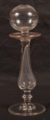 BLOWN COLORLESS GLASS PEDESTAL