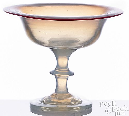 BLOWN FIERY OPALESCENT GLASS